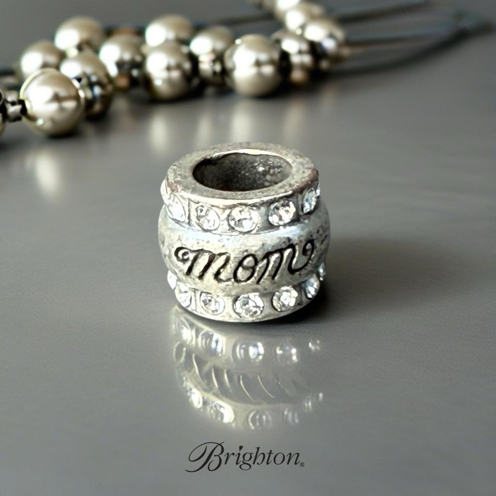 Brighton mom spacer bead in brushed silver